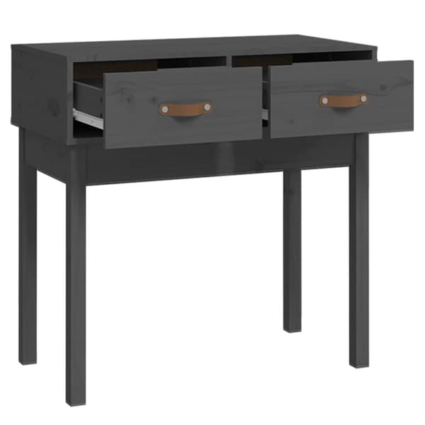 vidaXL Konsollbord grå 76,5x40x75 cm heltre furu