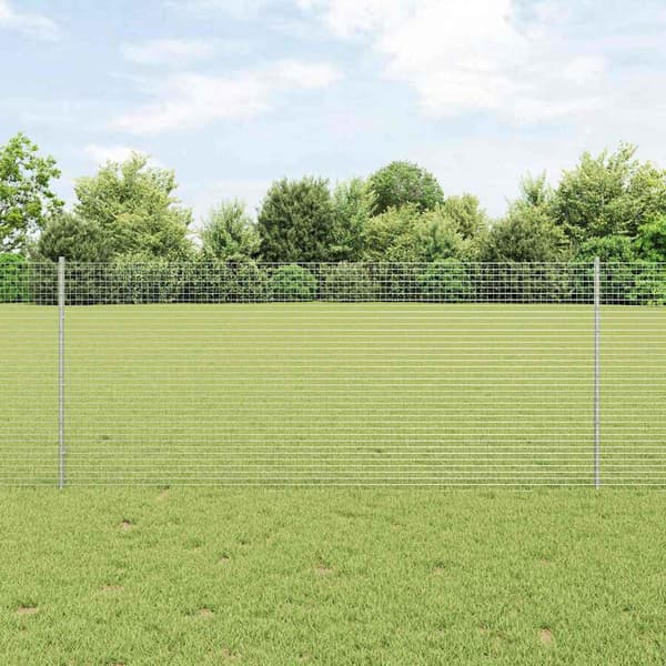vidaXL Gjerde med innlegg. sølv 1 x 10 m Stål