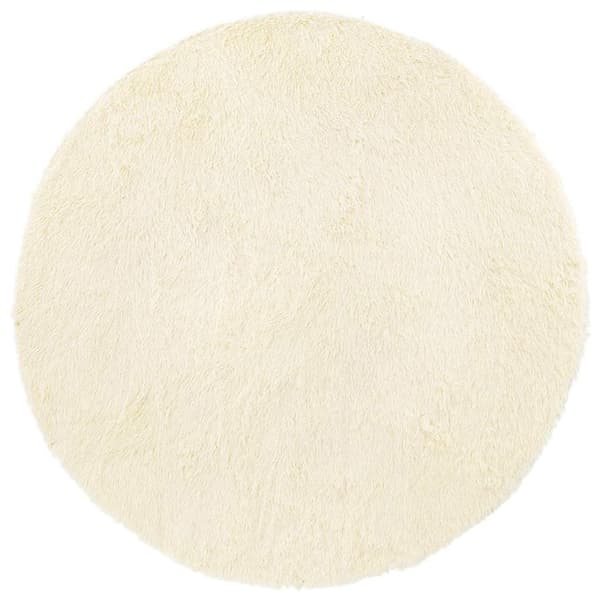 vidaXL Flossteppe med lang luv NAVARRA krem 100x100 cm polyester