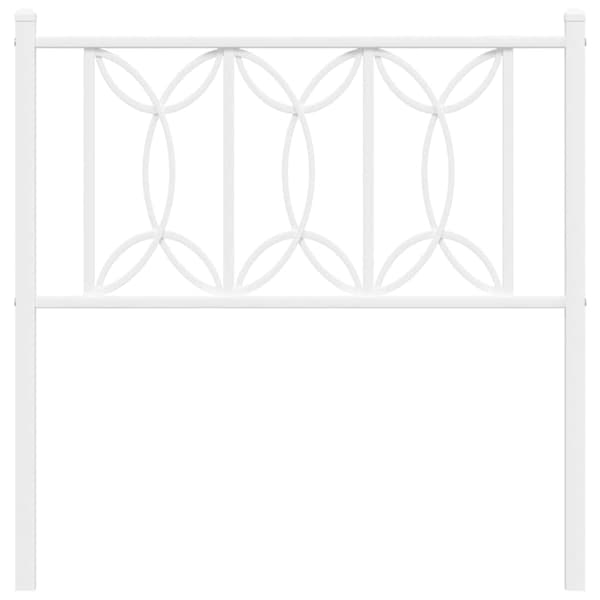vidaXL Ersättningsgavel metall vit 75 cm