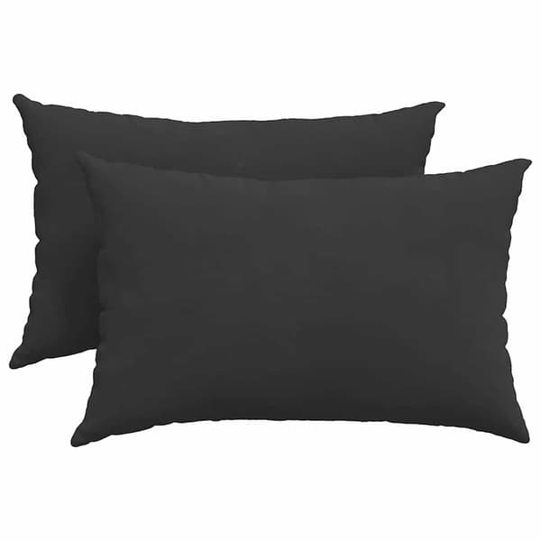 vidaXL Soffkuddar 2 st Svart 60 x 40 cm tyg