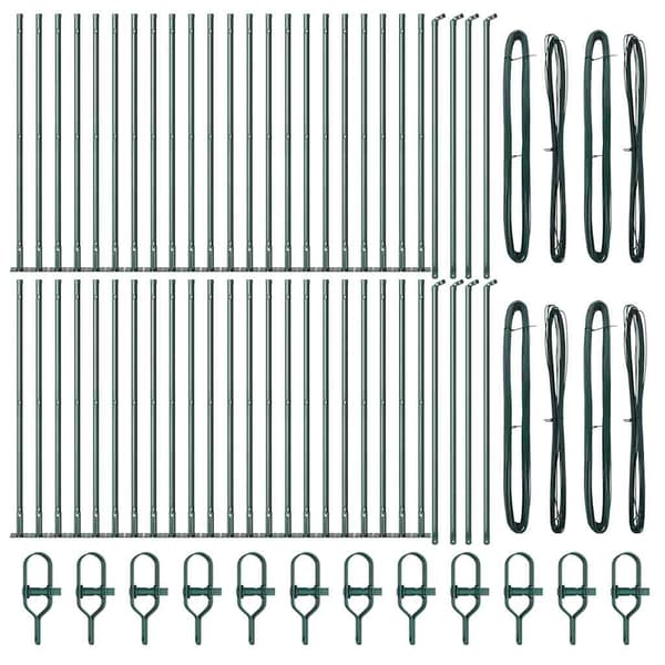 vidaXL Gjerdepåle 52 pcs Grå 3,2 x 3,2 x 70 cm