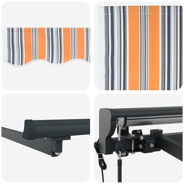 vidaXL Markisram Blå och Orange 400 × 300 cm
