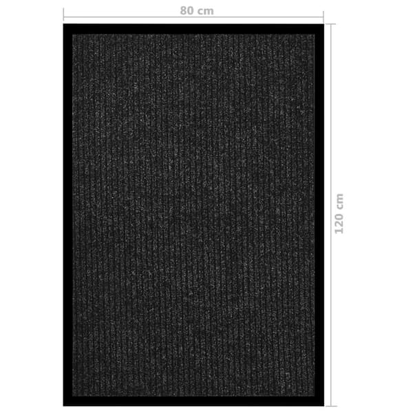 vidaXL Dørmatte stripet antrasitt 80x120 cm