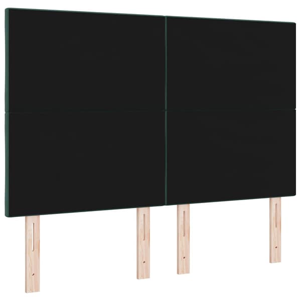 vidaXL LED huvuddyna Mörkgrön 144 cm Sammet