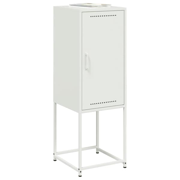 vidaXL Högskåp vit 36x39x107 cm stål