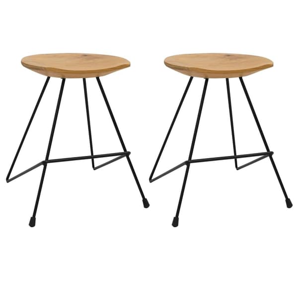 vidaXL Krakker 2 stk heltre teak