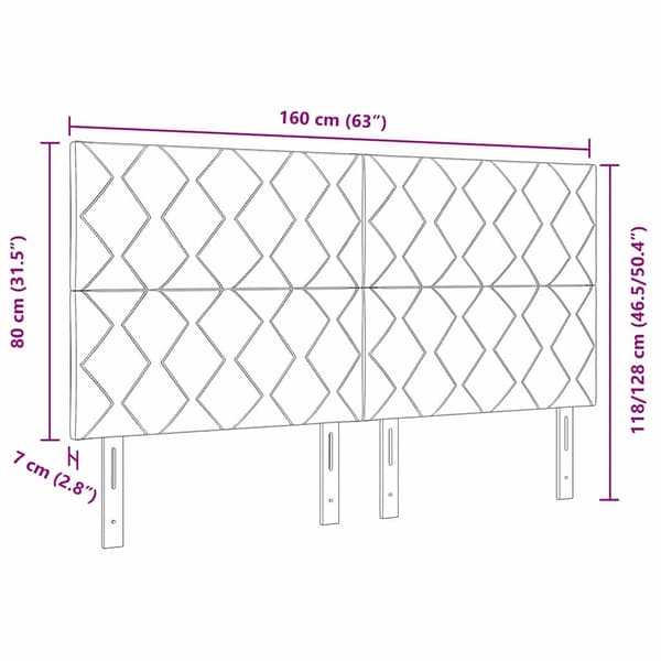 vidaXL Huvudgavel Mörkblå 160 cm Sammet