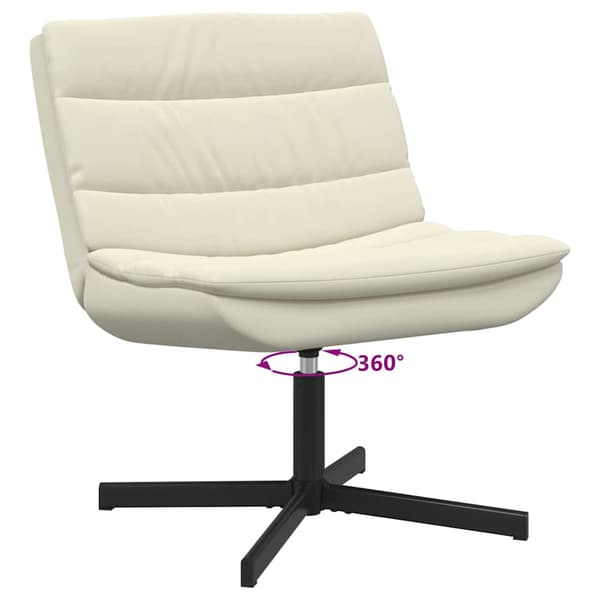 vidaXL Skrivstol Kräm 63 x 75 x 76 cm PU