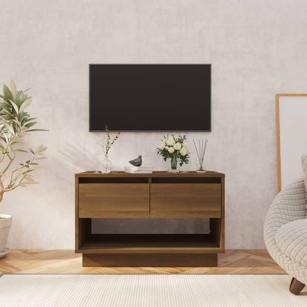 vidaXL TV-benk brun eik 70x41x44 cm sponplate