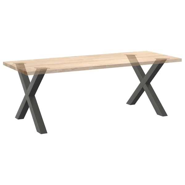 vidaXL Matbordsben X-formad 2 st antracit 90x(72-73) cm stål