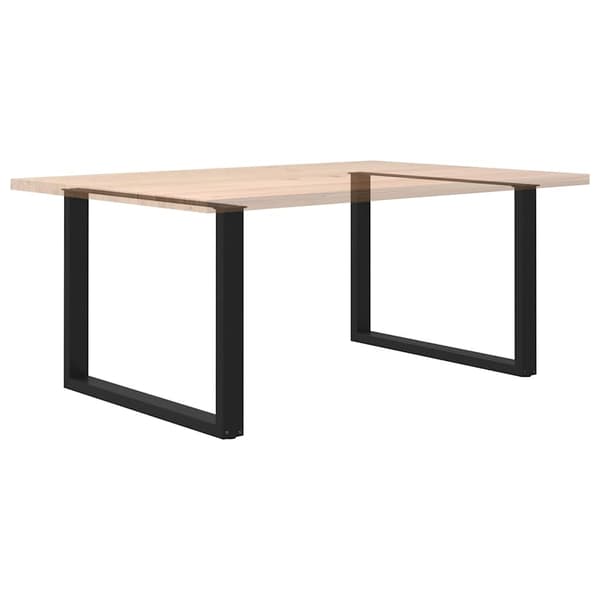 vidaXL Soffbordsben U-formade 2 st svart 100x(72-73) cm stål