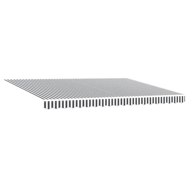 vidaXL Infällbar markis antracit/vit 4,5x3 m tyg/aluminium