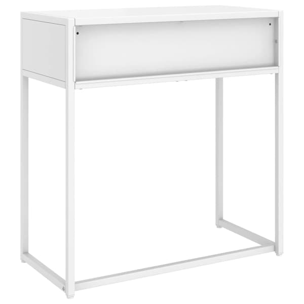vidaXL Konsollbord hvit 72x35x75 cm stål
