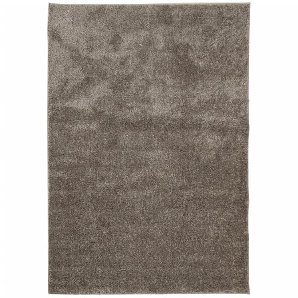 vidaXL Matta ISTAN långluggad glansig grå 120x170 cm