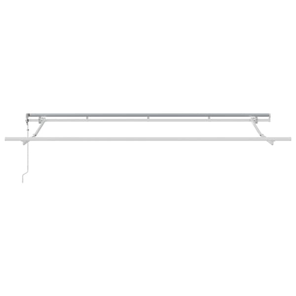 vidaXL Markiseramme Hvit 4 x 2 m Metall