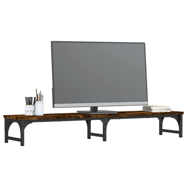 vidaXL Skjermstativ røkt eik 105x23x15,5 cm konstruert tre