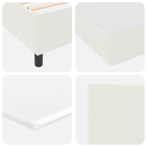 vidaXL Box Spring Säng med madrass grädde enkel manchester