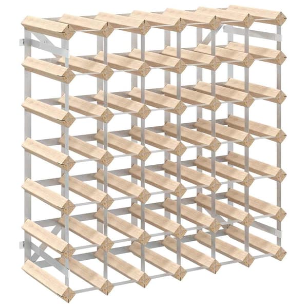 vidaXL Vinstativ for 42 flasker heltre furu