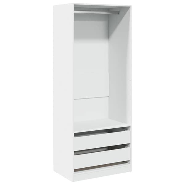 vidaXL Garderobe hvit 80x50x200 cm konstruert tre