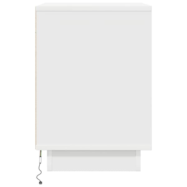 vidaXL Nattskap med LED-lys 2 stk hvit 38x34x50 cm