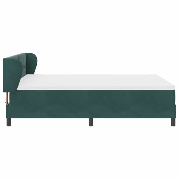 vidaXL Box Spring-säng med madrass Mörkgrå 80x200 cm Sammet