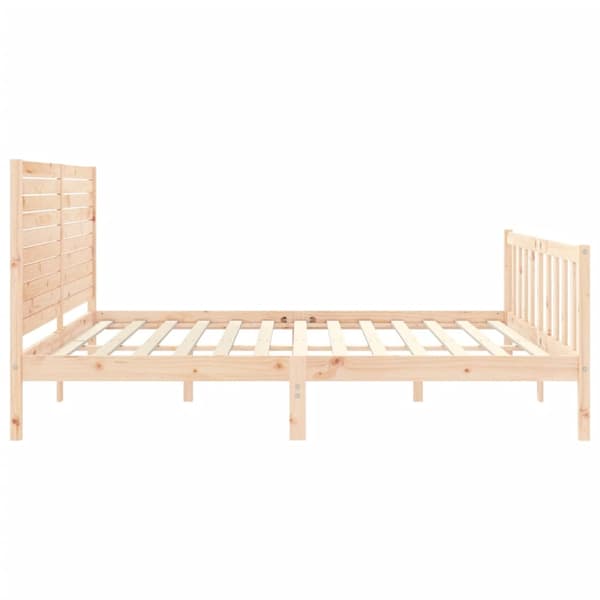 vidaXL Sengeramme med hodegavl Super King heltre