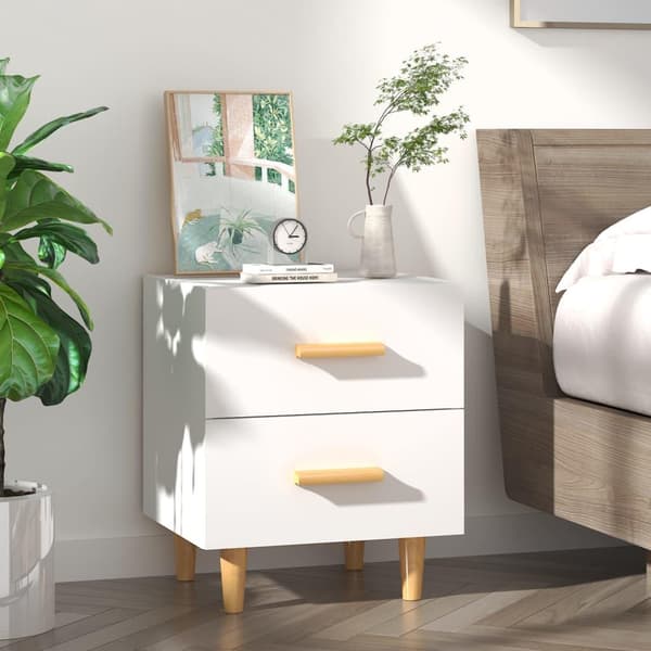 vidaXL Sängbord vit 40x35x47,5 cm