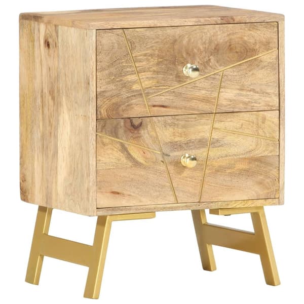 vidaXL Nattbord 40x30x50 cm heltre mango