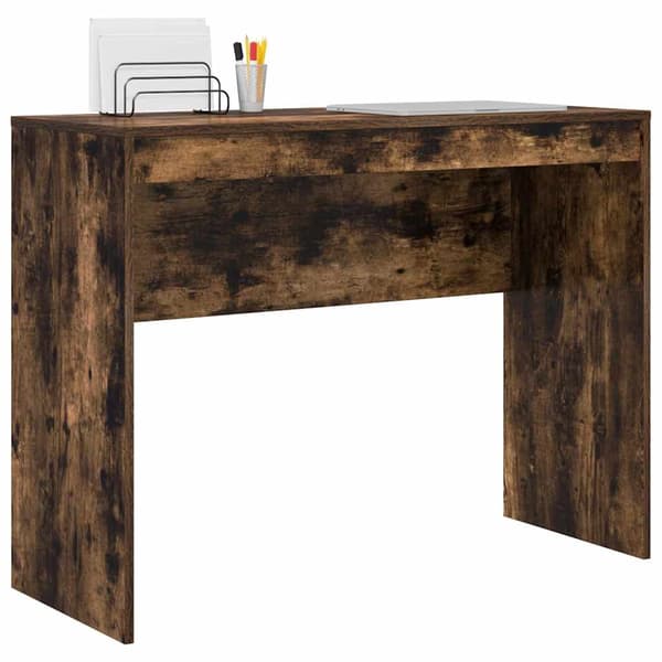 vidaXL Skrivebord Røkt eik 100 x 40 x 76 cm
