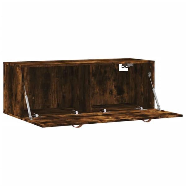 vidaXL Veggskap 2 stk røkt eik 100x36,5x35 cm konstruert tre