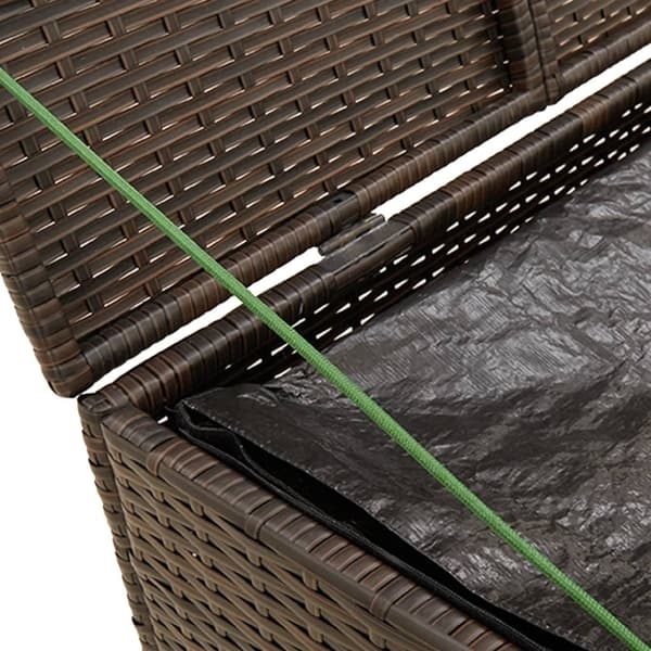 vidaXL Dynbox brun 291L konstrotting