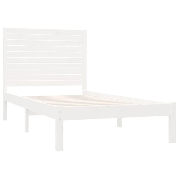 vidaXL Sengeramme hvit heltre 90x200 cm
