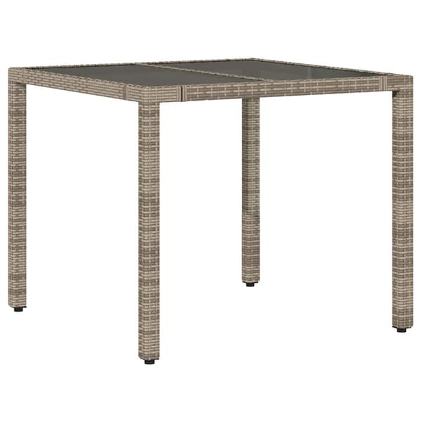 vidaXL Trädgårdsmöbelset 3 pcs Grå konstrotting