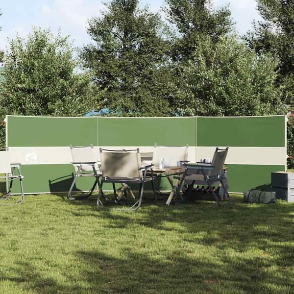 vidaXL Camping Vindskydd Grön 490x123 cm Vattentät