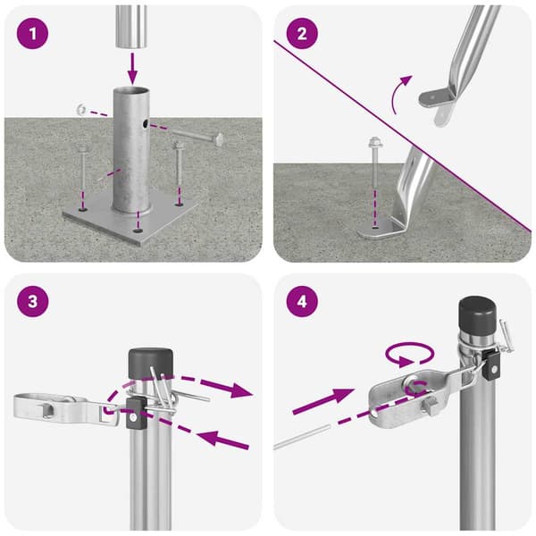 vidaXL Gjerdepåle 13 pcs sølv Stål