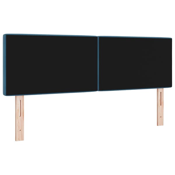 vidaXL Huvudgavel Mörkblå 144 cm Sammet