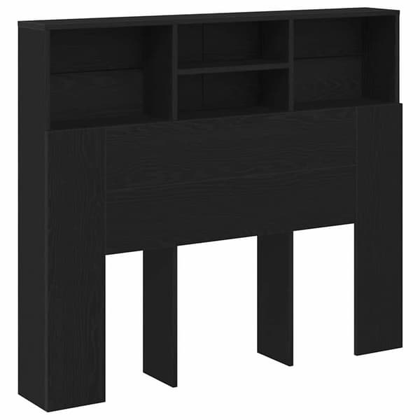 vidaXL Hodegavlskap Svart Eik 120 x 19 x 103,5 cm Konstruert tre