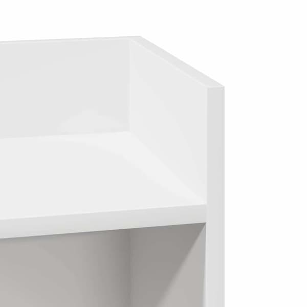 vidaXL Sidebord med hylle hvit 25,5x27x60 cm