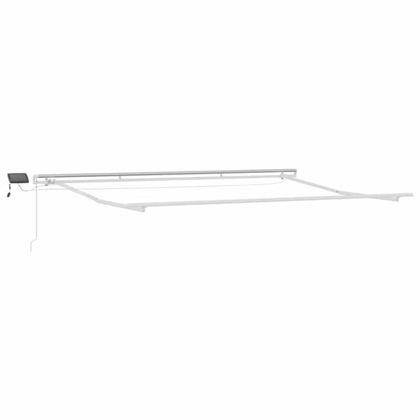 vidaXL Innvendbar Markise Hvit 400 × 300 cm Stoff og stål