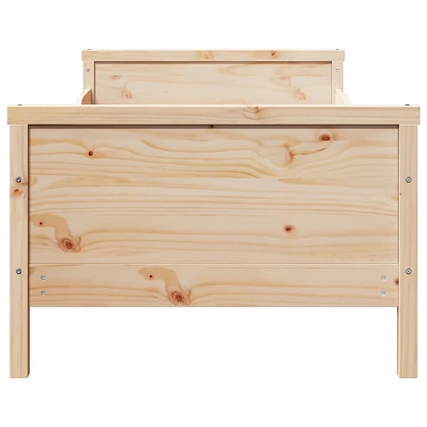 vidaXL Sengestamme med hodegjerde Brun 80 x 200 cm Konstruert tre