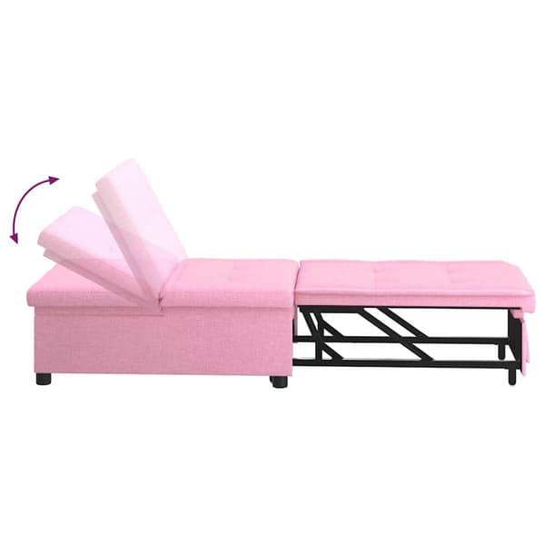 vidaXL Pull Out Sofa Bed Rosa 194 x 50 x 82 cm tyg