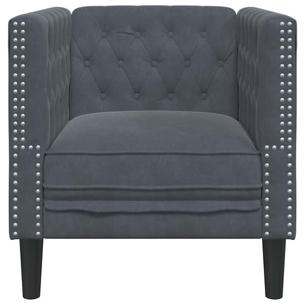 vidaXL Soffa Mörkgrå 74,5 x 71 x 70,5 cm Sammet