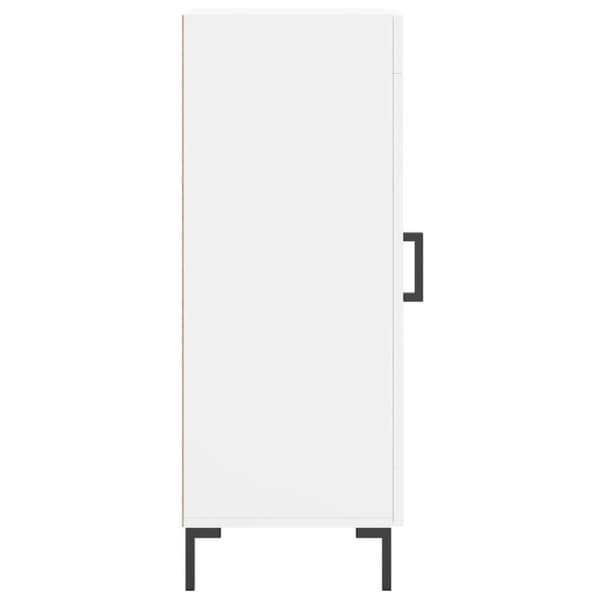 vidaXL Skänk vit 34,5x34x90 cm konstruerat trä