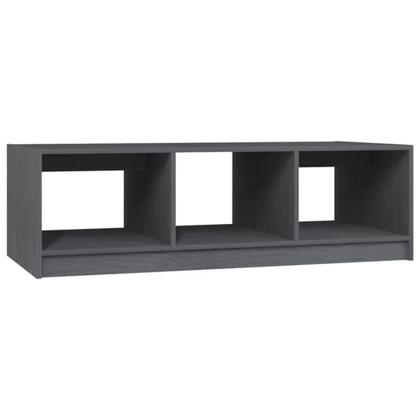vidaXL Soffbord grå 110x50x34 cm massiv furu