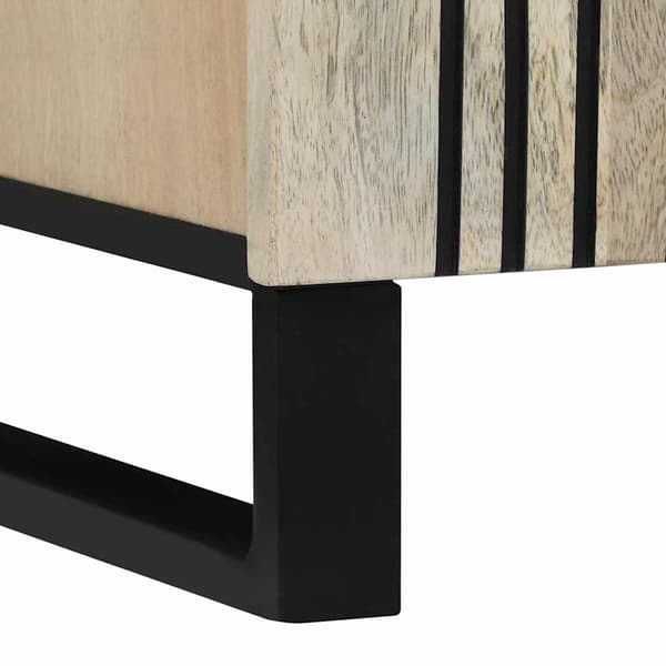 vidaXL Skap Hvit 90 x 33 x 75 cm heltre mango