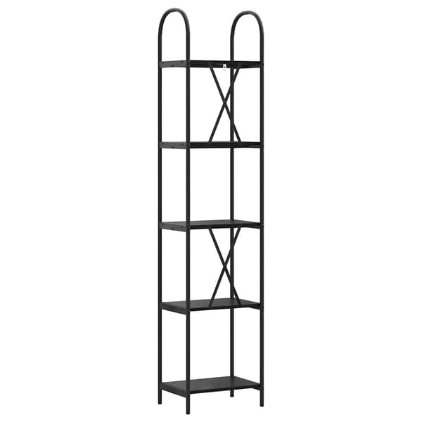 vidaXL Bokhylle Svart Eik 40 x 30 x 183 cm Konstruert tre