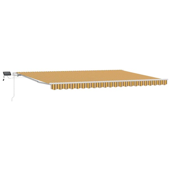 vidaXL Utfällbar markis Flerfärgsdesign 500 × 350 cm Tyger och Stål