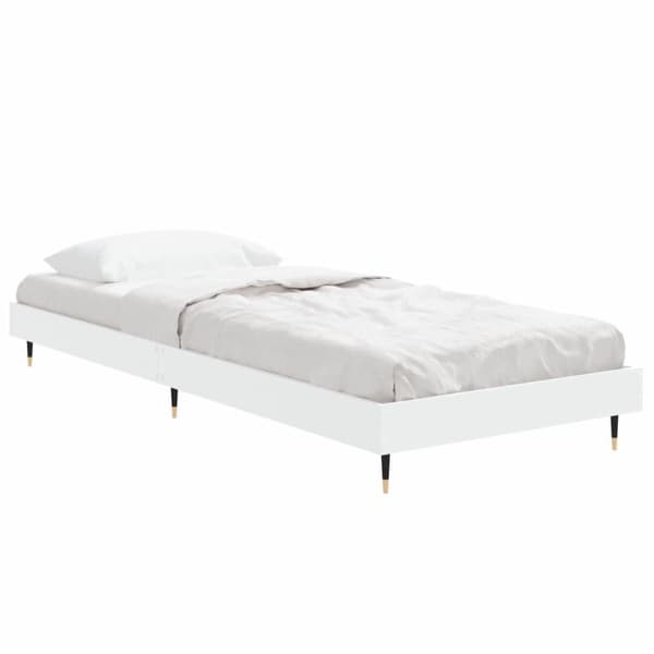 vidaXL Sengeramme hvit 75x190 cm konstruert tre