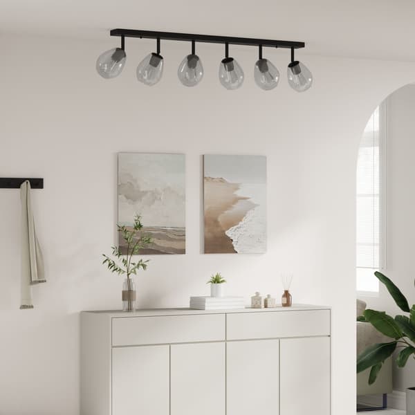 vidaXL Svart Metall Medel Skinnbelysning Rektangulär Modern
